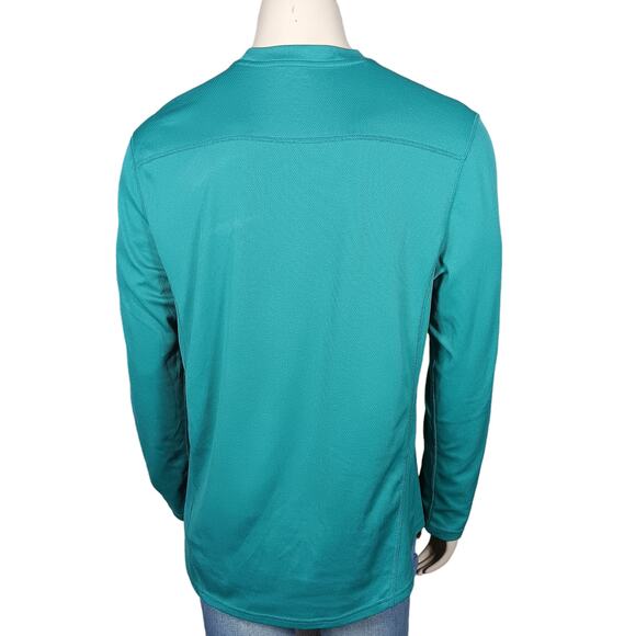 Everlast Sport Wicking Long Sleeve Tee Size Large Green Crewneck - Picture 4 of 8
